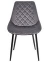 Conjunto de 2 sillas de comedor de terciopelo gris MARIBEL_905393
