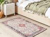 Bavlněný koberec 80 x 150 cm červený/béžový ATTERA_852129