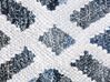 Teppich Baumwolle blau 140 x 200 cm marokkanisches Muster Kurzflor ADIYAMAN_678751