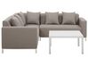 Conjunto de muebles de jardín modular gris/beige derecho BELIZE_833564
