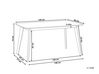 Mesa de comedor blanco/madera clara 150 x 90 cm SANTOS_799272