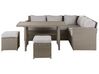 5 Seater PE Rattan Garden Corner Sofa Set Taupe and Grey BARDI_820381