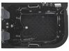 Whirlpool Badewanne schwarz Eckmodell mit LED 170 x 119 cm rechts BAYAMO_821140