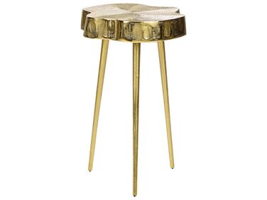 Kovový boční stolek zlatý TAUPO