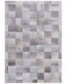 Dywan patchwork skórzany 160 x 230 cm szary ALACAM_688520