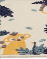 Kinderteppich Baumwolle mehrfarbig 80 x 150 cm Tiermuster NAIBOS_866533