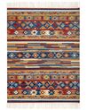 Kelim Teppich Wolle mehrfarbig 160 x 230 cm geometrisches Muster Kurzflor NORAKERT_859183