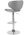 Set of 2 Faux Leather Swivel Bar Stools Grey CONWAY_743465