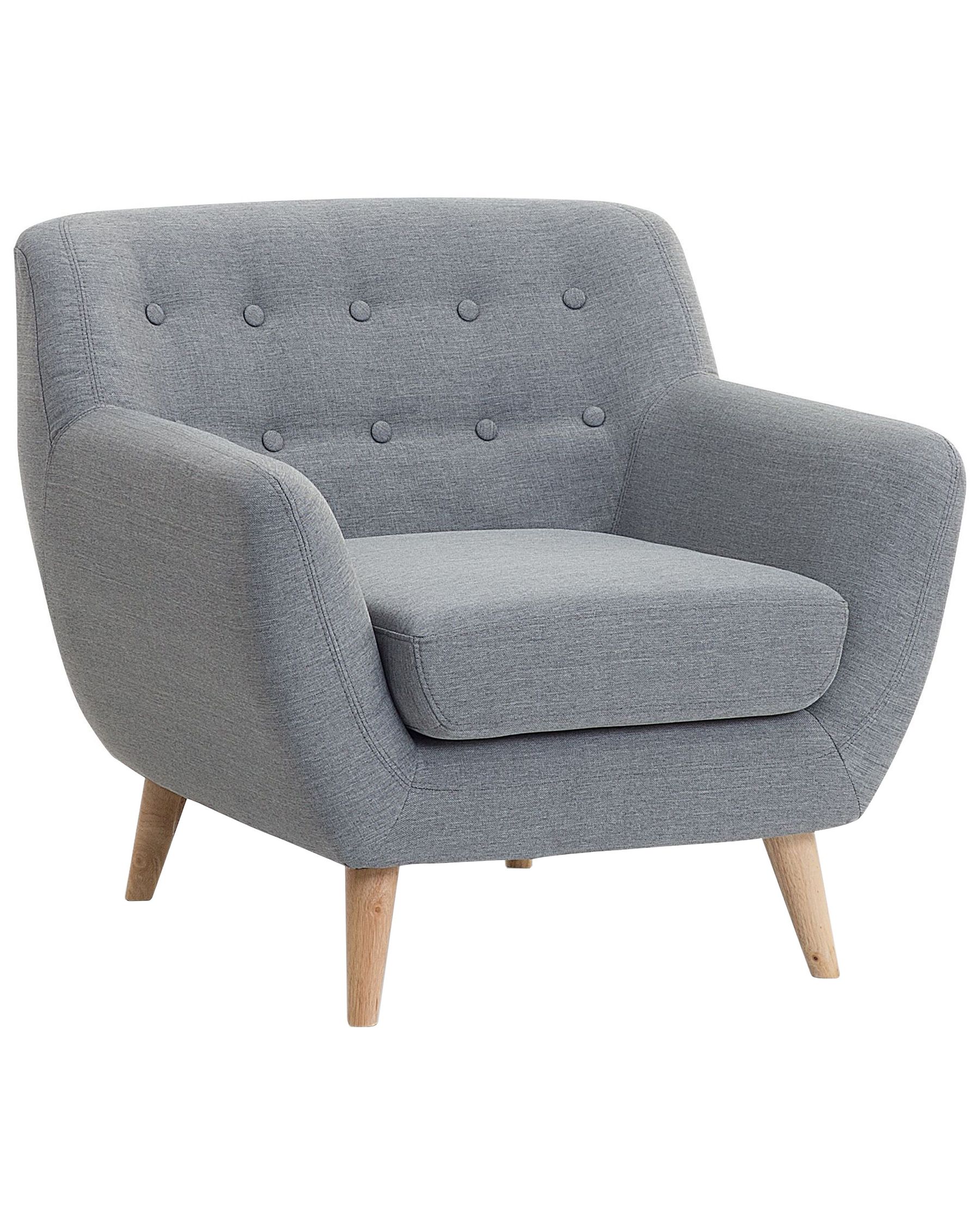 Fabric Armchair Grey MOTALA Beliani.co.uk