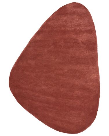 Alfombra de viscosa rojo oscuro 160 x 230 cm TANDO