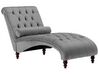 Velvet Chaise Lounge Light Grey MURET_750605