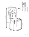 Conjunto de 2 sillas de comedor de metal plateado/blanco GIRARD_802939