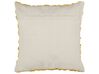 Set of 2 Tufted Cotton Cushions Geometric Pattern 45 x 45 cm Yellow ALCEA_835167