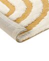 Teppich Baumwolle cremeweiß / gelb 160 x 230 cm abstraktes Muster PERAI_884357