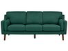 Háromszemélyes sötétzöld kárpitozott kanapé LOKKA_892447
