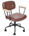 Faux Leather Desk Chair Brown ALGERITA_855225