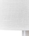 Lámpara de mesa de cerámica/lino blanco 46 cm SOCO_843170
