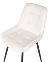 Set of 2 Velvet Dining Chairs Off-White MELROSE_901956