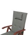 Összecsukható akácfa szék szürke párnával kétdarabos szettben TOSCANA_804184