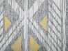 Teppich grau-gelb 160 x 230 cm geometrisches Muster Kurzflor KARGI_755541