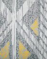 Tappeto motivo geometrico grigio-giallo 160 x 230 cm KARGI_755541
