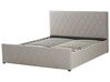 Faux Leather EU Super King Size Ottoman Bed Taupe ROCHEFORT_786493