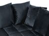 Canapé d'angle gauche en velours noir GRENA_837254
