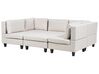 5-Seater Modular Fabric Sofa with Ottoman Light Beige UNSTAD_891133