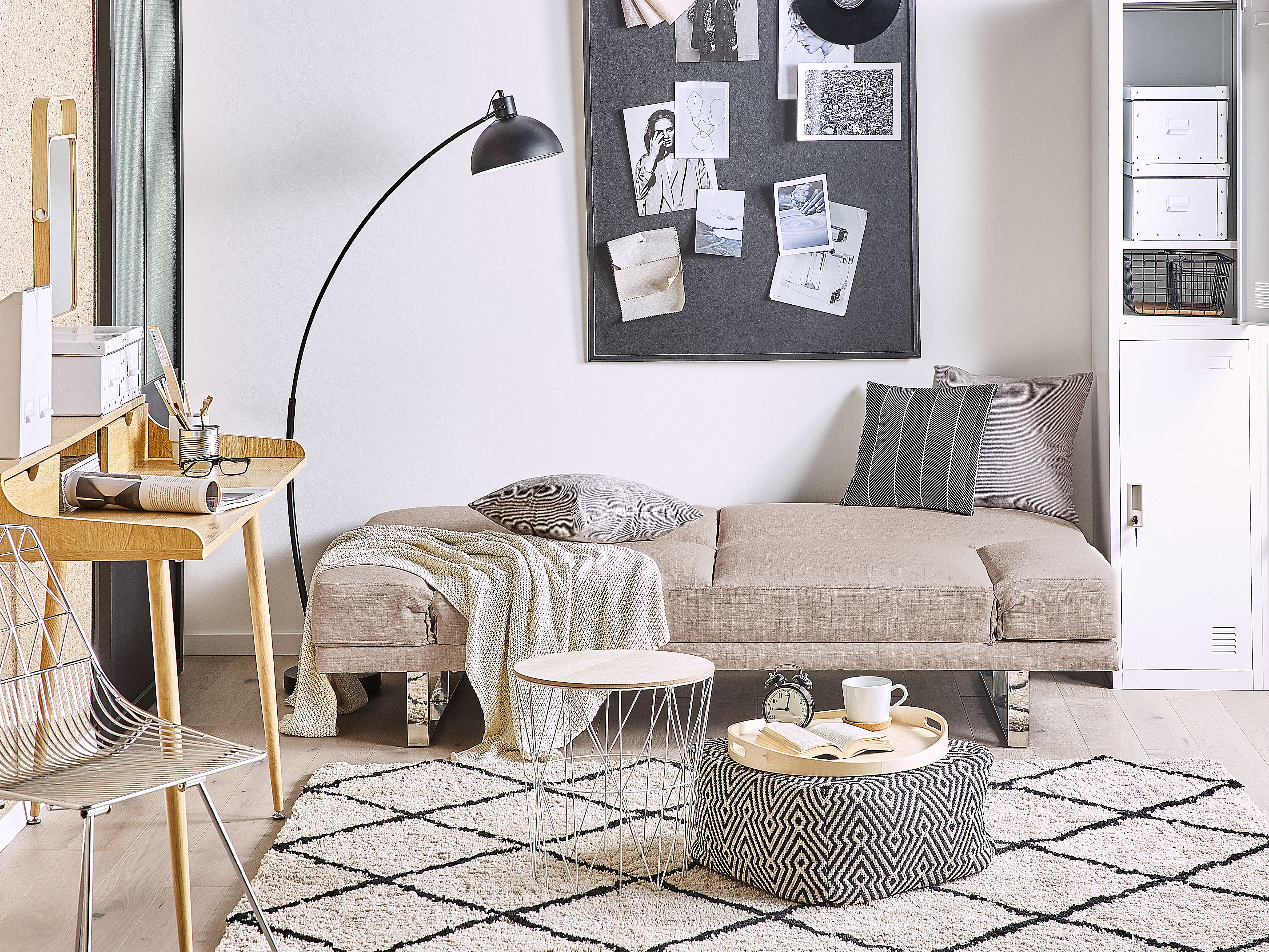 Sofa rozkładana beżowa YORK