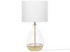 Lampada da tavolo vetro bianco e oro 63 cm OKARI_877500