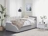 Fabric EU Single Trundle Bed Light Grey MARMANDE_821664