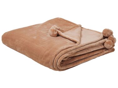 Blanket 200 x 220 cm Brown TERKE
