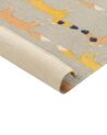 Alfombra de algodón gris/amarillo/naranja 80 x 150 cm BANKGO_866780