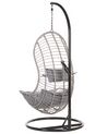 PE Rattan Hanging Chair with Stand Grey PINETO_763848