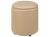 Pouf contenitore in ecopelle beige MARYLAND_891984
