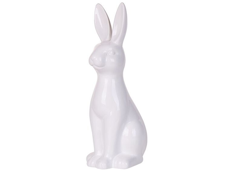 Figurine décorative lapin en céramique blanc 39 cm PAIMPOL_798625