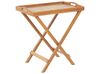 Set de terrasse table et 2 chaises en bois clair coussins blanc cassé JAVA_803846