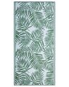 Outdoor Teppich dunkelgrün 90 x 150 cm Palmenmuster zweiseitig Kurzflor KOTA_716056