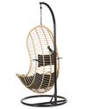 PE Rattan Hanging Chair with Stand Natural PINETO_763836