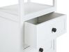 2 Drawer Bedside Table White with Brown LAYOLA_829786