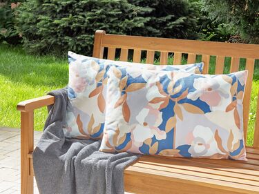 Set of 2 Outdoor Cushions Floral Pattern 40 x 60 cm Multicolour VEREZZI