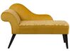 Chaise longue fluweel geel linkszijdig BIARRITZ_733935