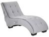 	Chaise longue de terciopelo gris claro/negro/plateado con altavoz Bluetooth SIMORRE_794358