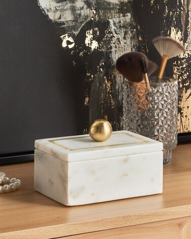 Marble Decorative Box White CHALANDRI