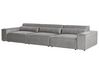 Soffa med schäslong 3-sits modulär tyg grå HELLNAR_911810