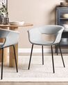 Conjunto de 2 cadeiras de jantar em tecido cinzento claro ELMA_884616