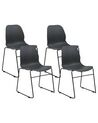 Set of 4 Dining Chairs Dark Grey PANORA_873644