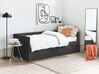 Tagesbett Samtstoff schwarz mit Bettkasten 90 x 200 cm MARRAY_870846