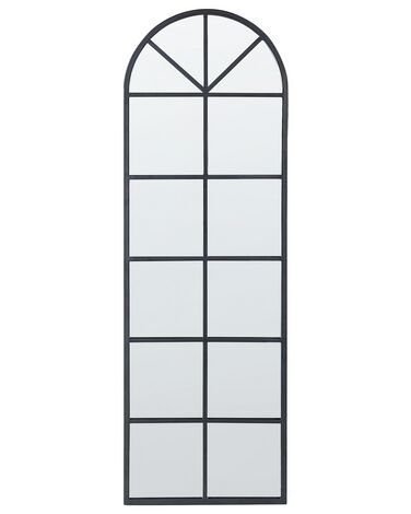 Miroir mural en forme de fenêtre en métal noir 40 x 120 cm BROUAGE