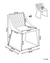 Conjunto de 2 sillas de comedor de piel sintética marrón/plateado ARCATA_816800